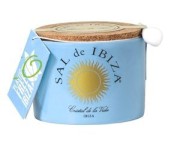 Sal de Ibiza - Sale Marino con Aglio Nero in Vaso di Ceramica con Cucchiaino - 140 Grammi